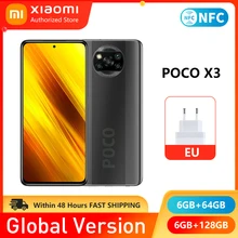 Global Version Xiaomi POCO X3 6GB RAM 64GB/128GB ROM NFC Smartphone Snapdragon 732G Octa Core 64MP Camera Mobile Phone 5160mAh