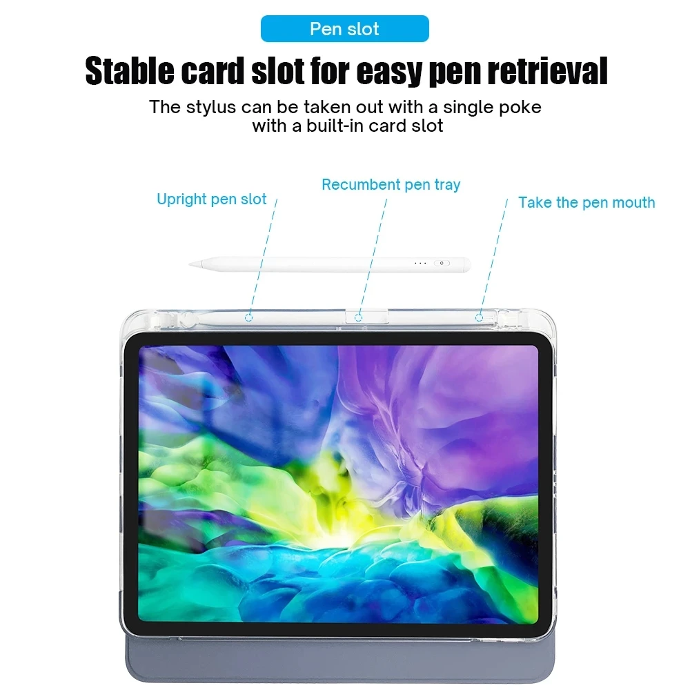 Ipad Case para Pro 11 m1 Para2023 2023 10.2 8th Geração Capa 2023 Ipad 9.7 6th Mini 45 ar 10.5 10.9 Lápis Cases 2023 - Imagem 4