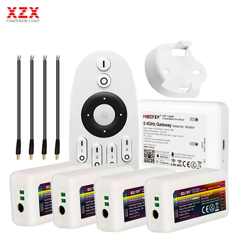 MiBoxer Mi светильник WL -Box1 Wifi контроллер 2 4G диммер 4 зоны RF CCT пульт дистанционного