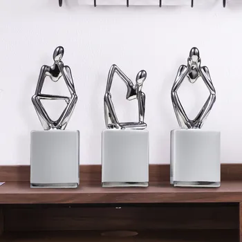 

Modern Ceramic Abstract Character Thinker Ornaments Home Livingroom Table Figurines Crafts Office Desktop Furnishing Decoration