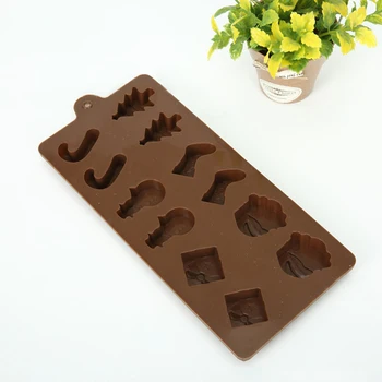 

Chocolate Mould Ice Tray Mould 6 Shapes Christmas Chocolate Cake Jelly Ice Silicone Fondant Mold Baking