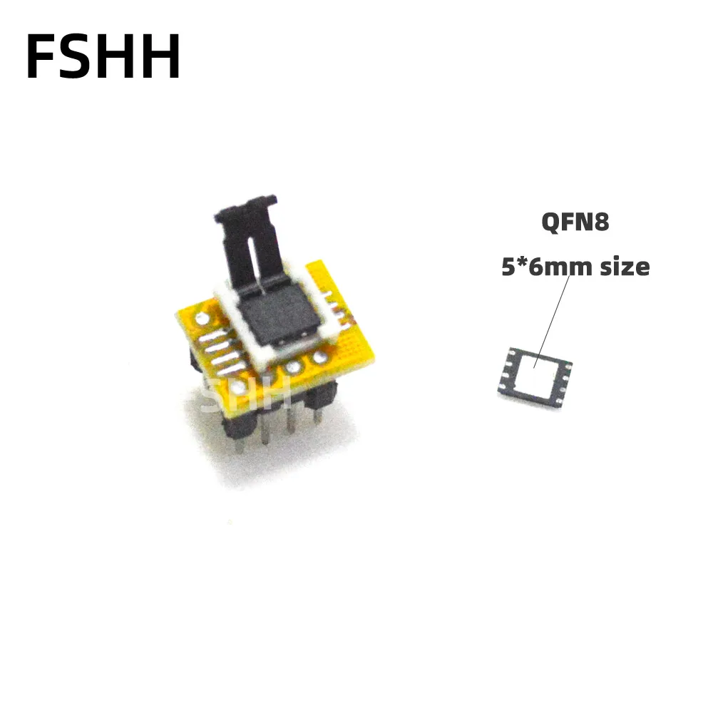 Mini Adaptador de Soquete Qfn8 para Dip8 Adaptador de Programador Qfn8 Wson8 Dfn8 Mlf8 Vfnd8 5*6 mm Tomada de 1.27 mm Peças e Computadores Industriais - Imagem 2
