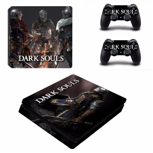 Фиолетовый Dark Souls Remake PS4 Slim Skin виниловая наклейка, стикер для консоли sony Playstation 4 и 2 контроллера PS4 Slim Skin стикер - Цвет: Фиолетовый