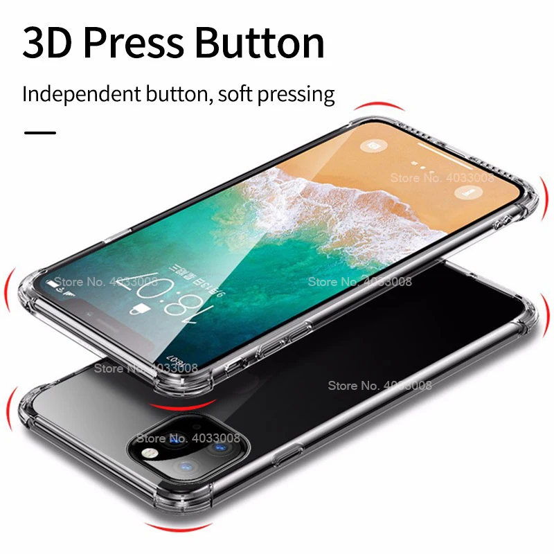 Мягкий прозрачный силиконовый чехол для iPhone 12 11 Pro Max SE 2020 противоударный из ТПУ XR X