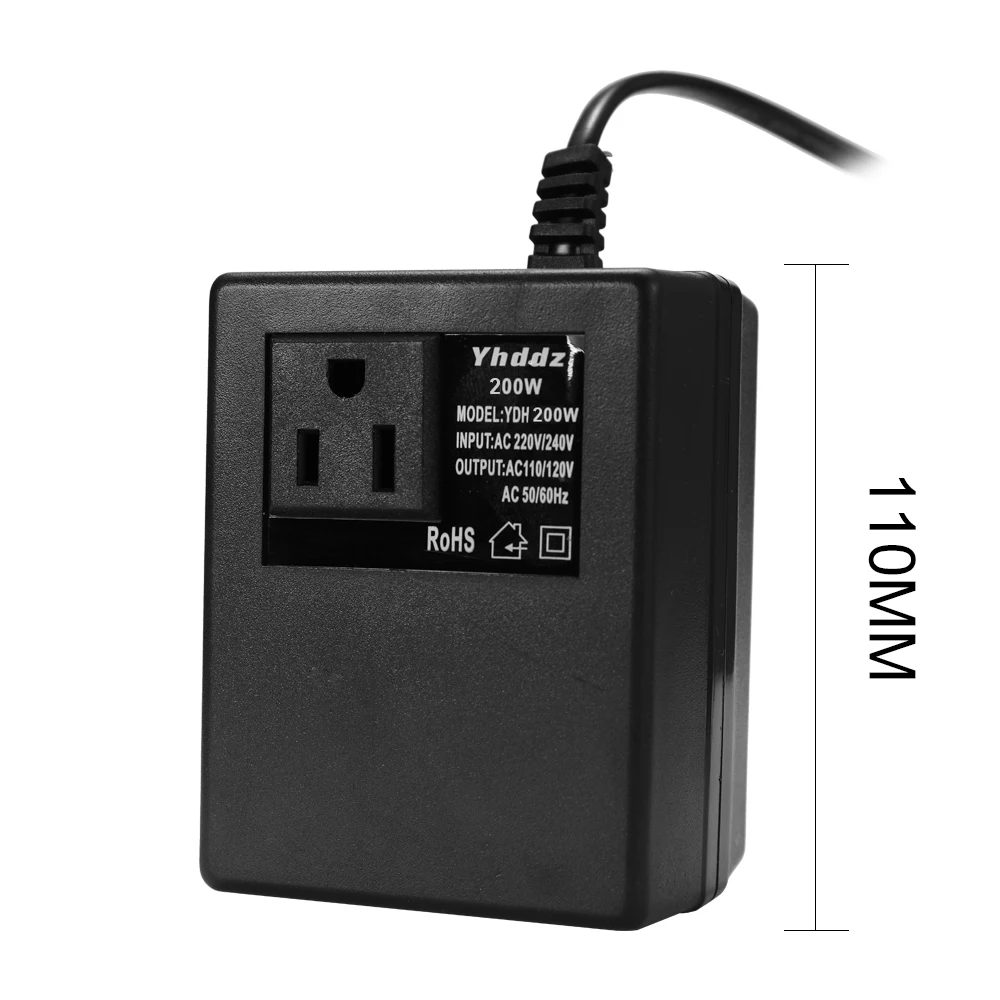 Voltage Converter 200W 220V To 110V Transformer Step Down Transformer Voltage Converter Travel Adapter EU/US/UK Plug Inverter voltage converter power transformer