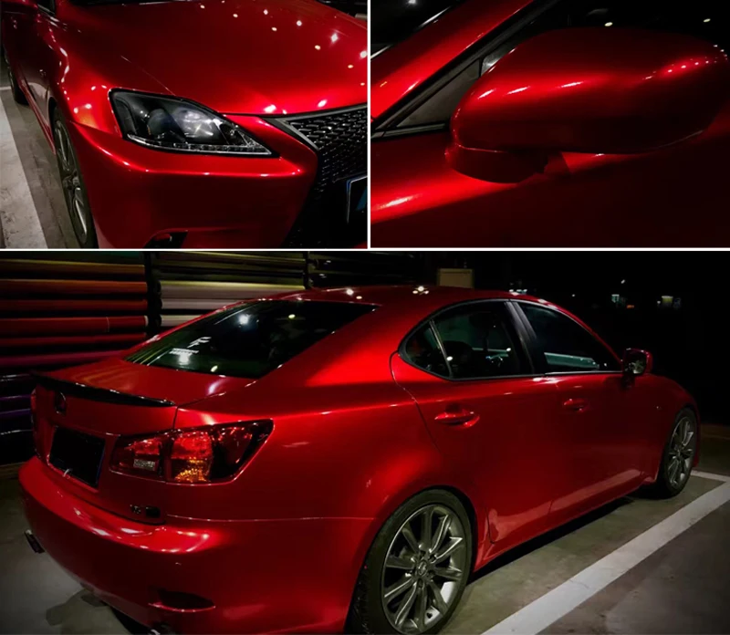 Red Glossy Metallic Vinyl Wrap Film-2