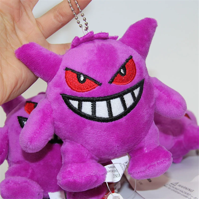 10 см аниме мультфильм плюшевая кукла Peluche Gengar брелок Маленькая подвеска мягкая игрушка отличный рождественский подарок для детей