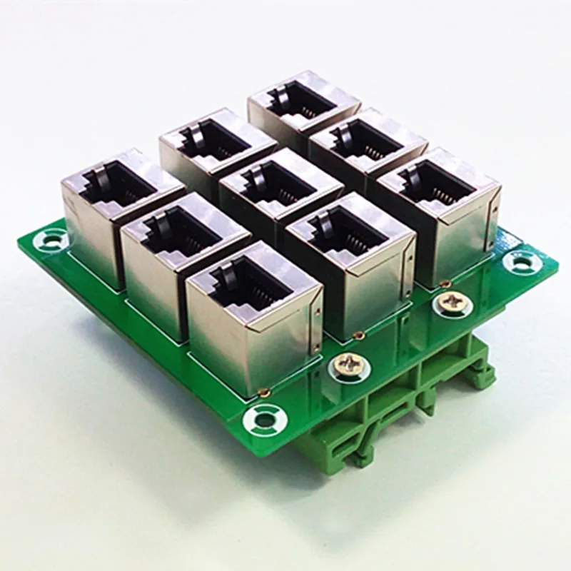 RJ45 8P8C Jack 9-способ Buss коммутационная плата, клеммный блок, разъем