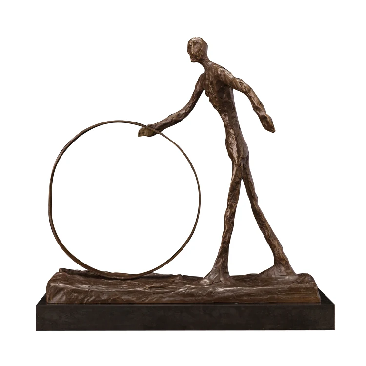 Бронзовая скульптура Giacometti абстрактная статуя ходячих людей Декоративная скульптура