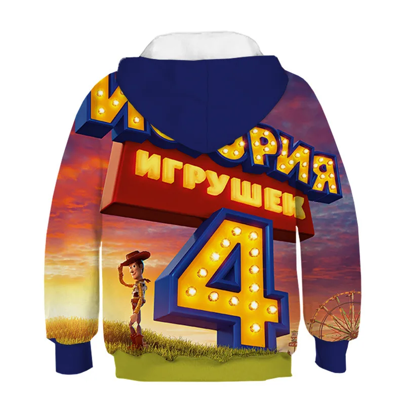 Новинка года; детская толстовка с объемным рисунком из мультфильма «Toy Story 4 Woody»; симпатичное худи с 3D принтом для мальчиков и девочек; детская одежда с героями мультфильмов; Толстовка
