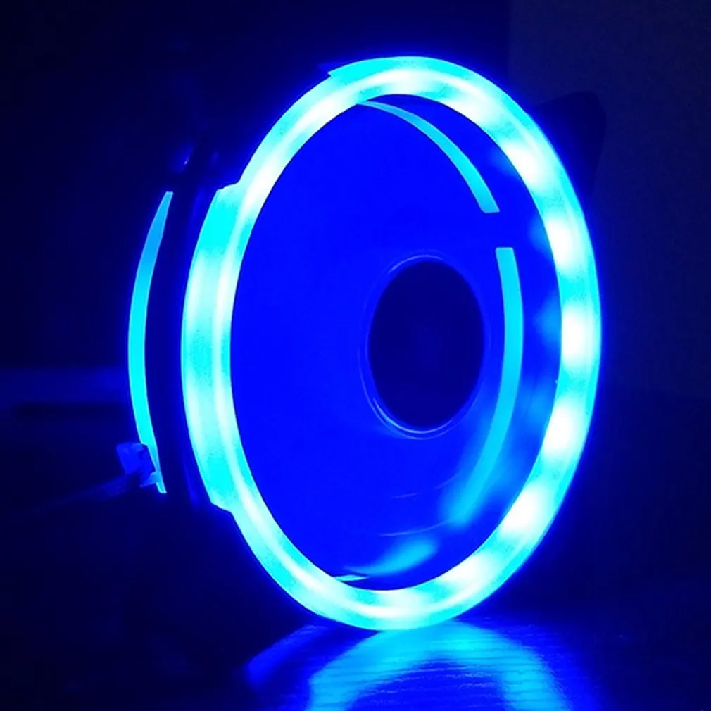 LED Cooling Fan 120mm 12cm DC 12V Cooling 3Pin Big 4Pin Silent Quiet Fan Cooler Radiator For PC Computer Case 11 Blades