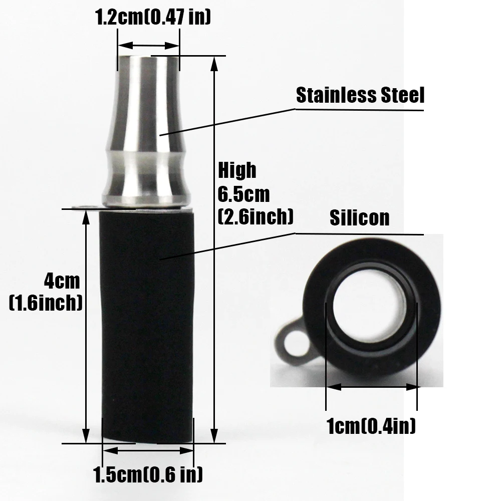 Stainless Steel Hookah Shisha Mouthpieces For Sheesha Chicha Narguile Silicone Mouth Tip Hookah Accessories