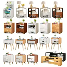US 1/2 Drawers Simple Bedroom Storage Cabinet with Drawer Modern Wooden Nightstand Easy Assembly Bedside Table Handle Desk elegant and delicate home furniture bedroom mirrored bedside table classic design cabinet with one drawer