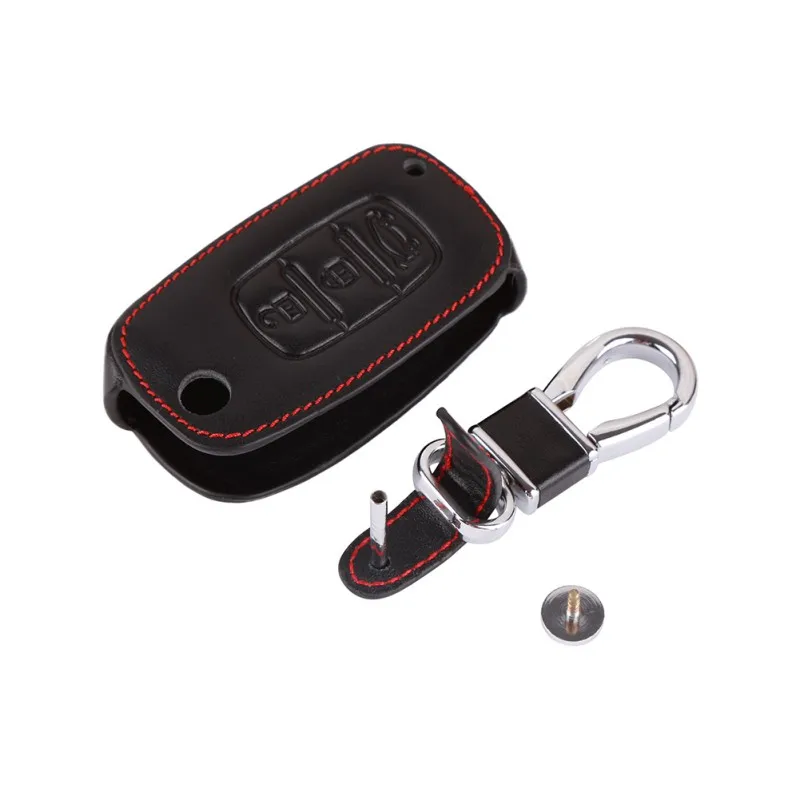 

Genuine Leather Case for LADA Sedan Largus Kalina Granta Vesta X-Ray XRay Remote Key Fob Cover Protect Set Card Keychain Case