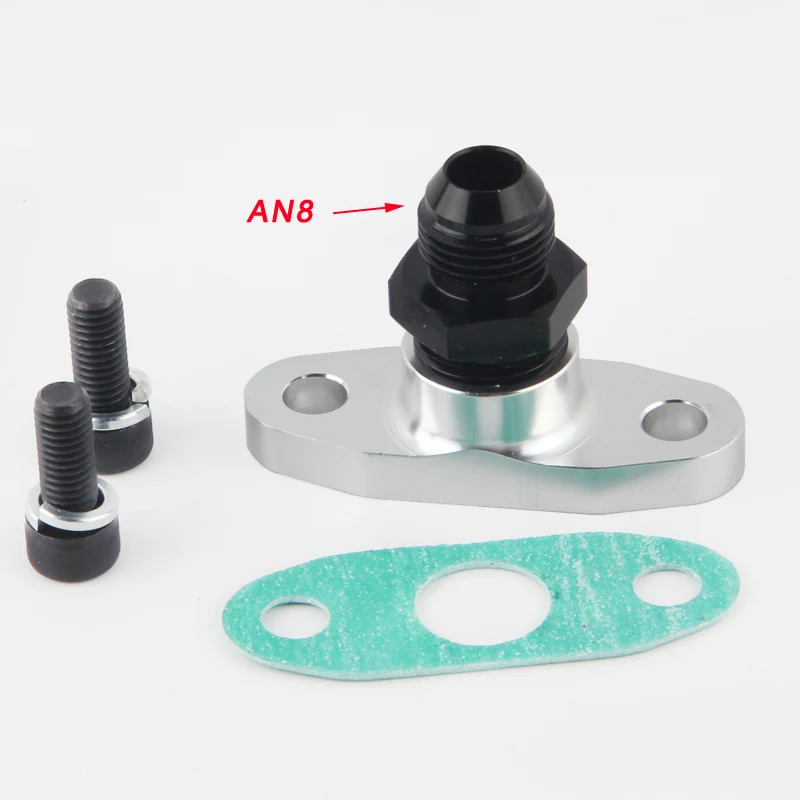 WLPJ04 1/2 NPT мама Алюминий слива масла турбо-фланец T3 T4 T04 GT40 GT55 1/2NPT для 8AN клеш свободного кроя - Цвет: WLPJ04