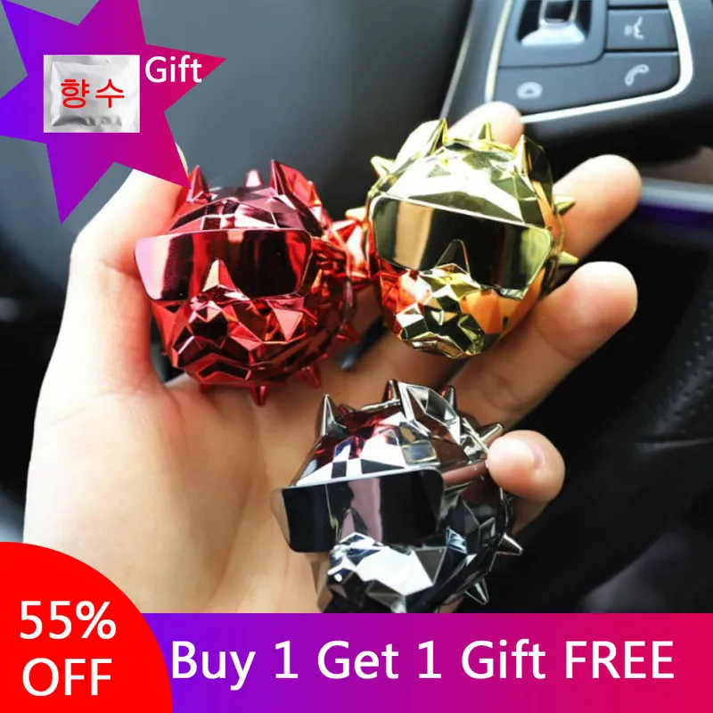 

Popular Bulldog Car Perfume Fragrance Clip Auto Vent Air Freshener Scent Parfum Bulldog Diffuser Car Decor