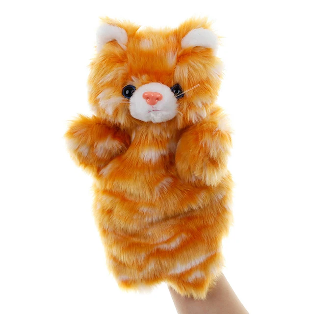 Lovely Cats Animal Doll Plush Soft Hand Puppet Role Play Interactive Kids Toy New 2
