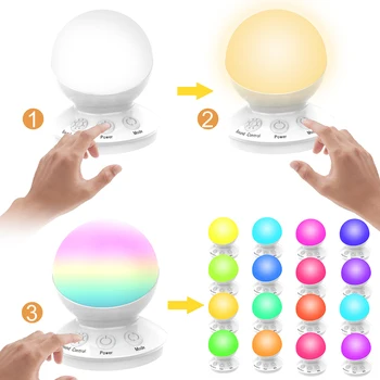 

Voice Control Christmas Decor Festival Bedside USB Rechargeable Projection Color Changing Home Kids Room LED Night Light RGB