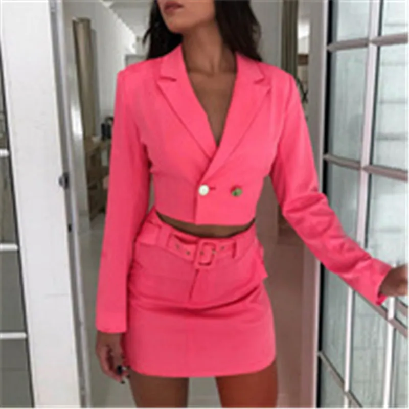 short pink blazer