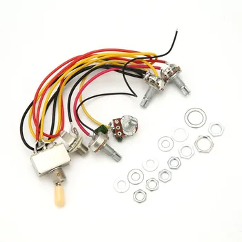 

1 Full Set LP SG Electric Guitar Pickup Wiring Harness Potentiometers Kit Replacement 3 Way Toggle Switch Guitar Accessories