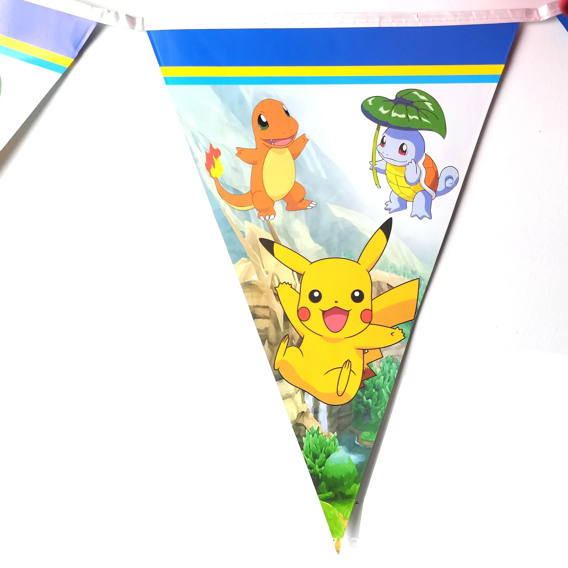 Pokemon Birthday Party Tool Props Straw Banner Baby Shower Party Supplies Wedding Balloon Decoration Pikachu Topper Boy Surprise
