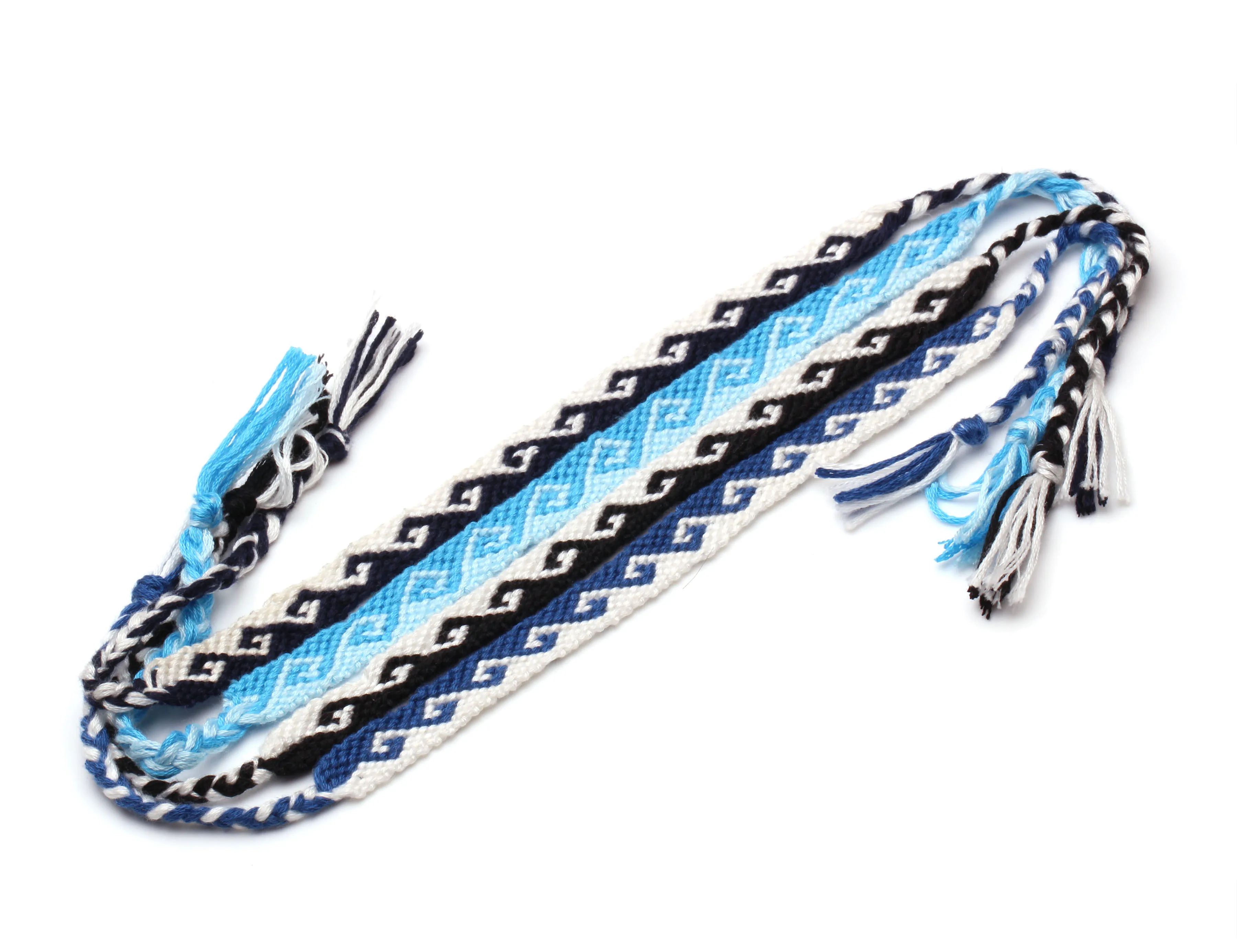 Orange Swirl Greek Waves Aztec Boho Beach Summer Friendship Bracelet