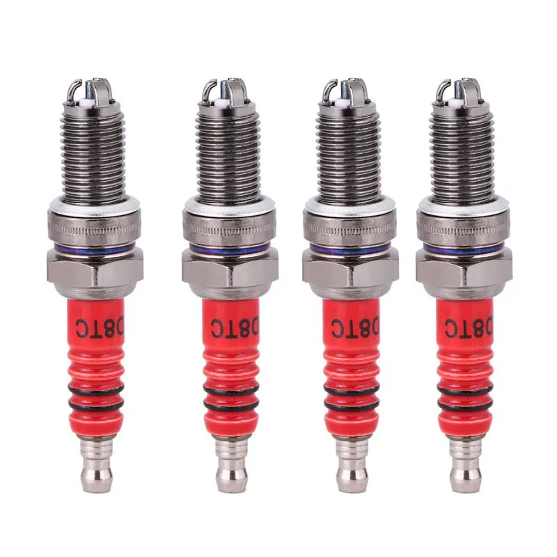 4 Pcs 3electrode Spark Plug D8tc For 125cc 150cc 200cc 250cc