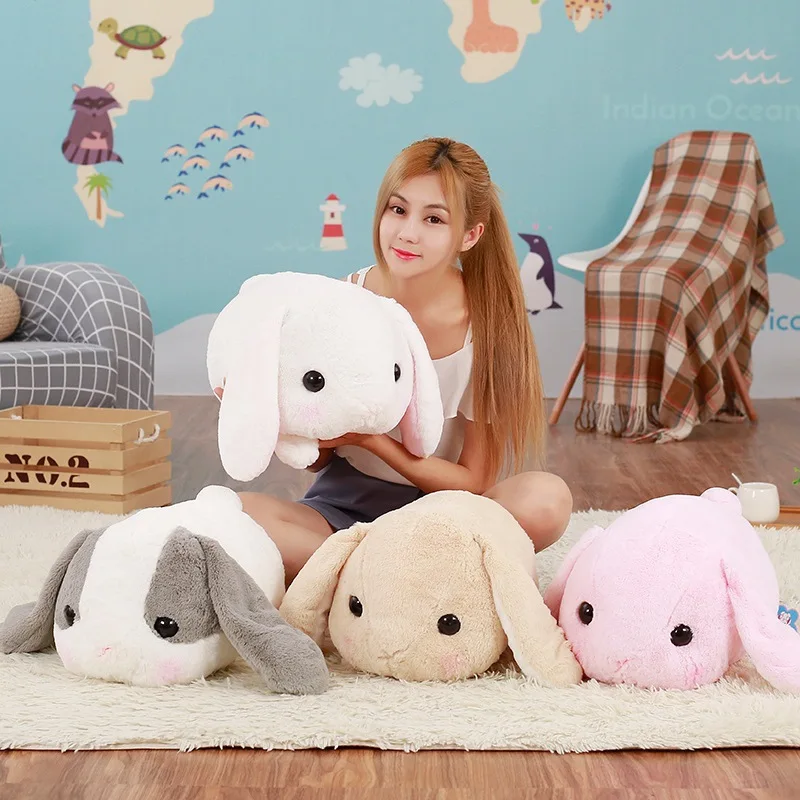 

Lop Pillow Cartoon Plush Head Rabbit Large Pillow Rabbit Plush Toy Doll for a Girlfriend