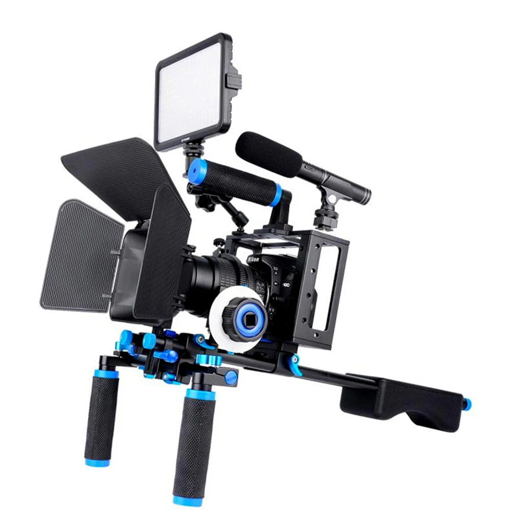 Camera Stabilizer Cage Shoulder Mount Video Rig Canon 5D Mark III IV 6D 7D Nikon Sony A7 GH5 GH4 DSLR Cameras DV Camcorders camera gimbal stabilizer