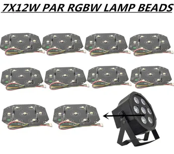 

10pcs/ 7X12W LED PAR Lamp Beads, rgbw LED Board dc 24v, Light Source