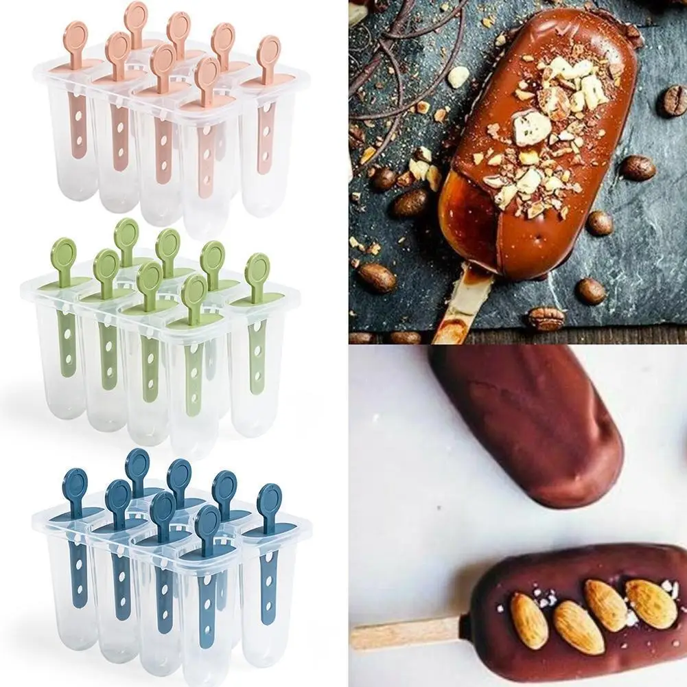 8 ячеек DIY эскимо формы для мороженого кухонные экологически чистые инструменты