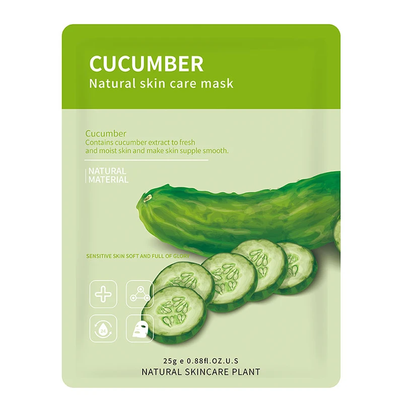 14 Style Plant Fruit Face Mask Pomegranate Aloe Vera Blueberry Cucumber Olive Honey Orange Rose Bamboo Tea Facial Skin Care-4