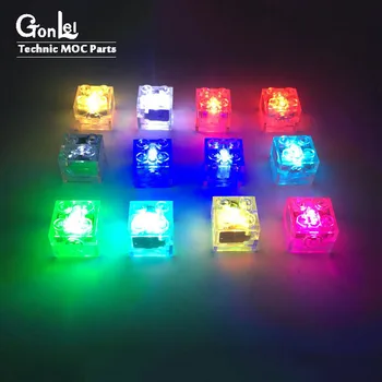 

10Pcs/lot Creative baby funny DIY Building Blocks with LED Lights Colorful Light-emitting Kids Toys for Birthday Party gift game
