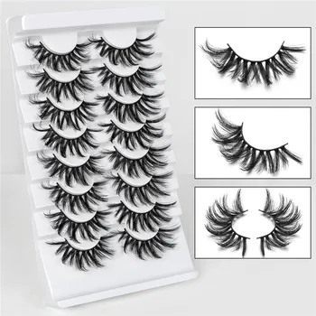 

New 5/8 pairs natural false eyelashes fake lashes long makeup 3d mink lashes eyelash extension faux mink eyelashes for beauty