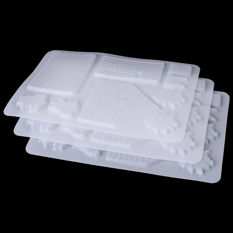 3D рождественский дом печенья Форма для шоколада DIY торт Декор Резак плесень 72XF