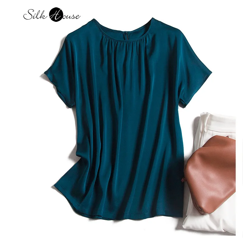 Elegant Silk Top Women's Silk Silk Double-Sided