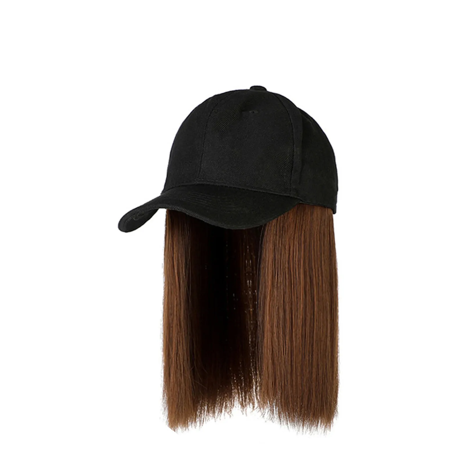 Baseball Cap Hair Straight Hair 