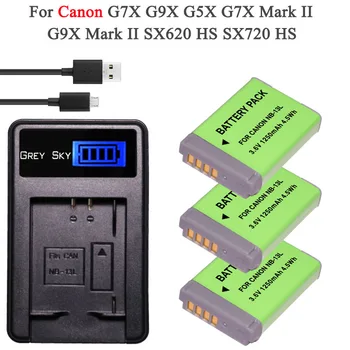 

NB-13L NB 13L Battery + LCD usb Charger For Canon G7X G9X G5X G7X Mark II G9X Mark II SX620 HS SX720 HS