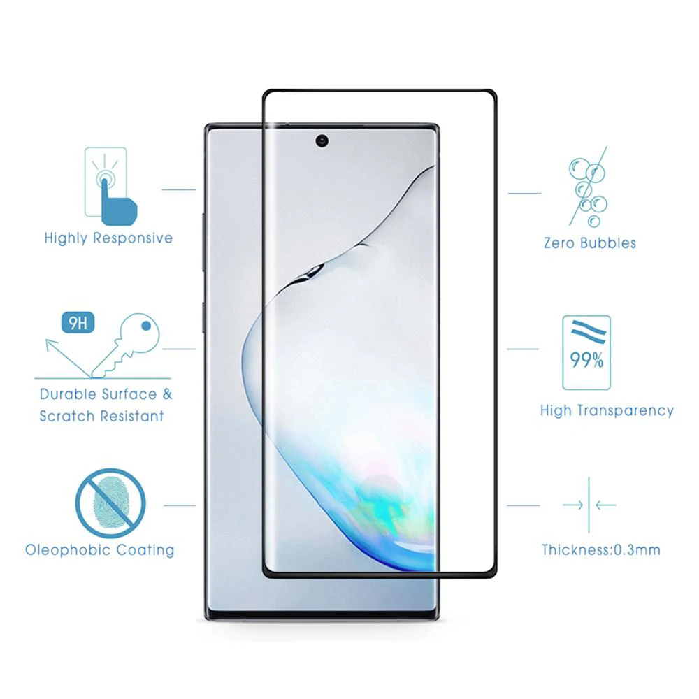 10 шт закаленное стекло для samsung Galaxy Note 10 plus S10 E Защитная пленка для экрана для samsung Note 10 pro