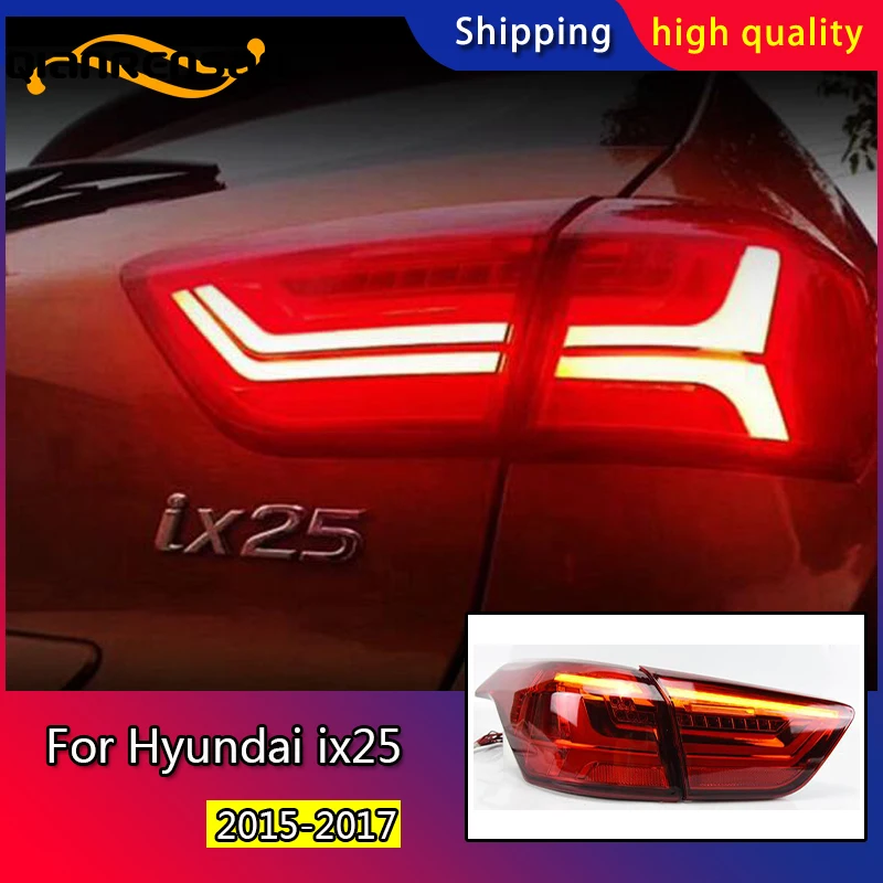 

Cars Tail lights For Hyundai ix25 Creta 2015-2017 Taillights LED DRL Running lights Fog lights angel eyes Rear LIGHT