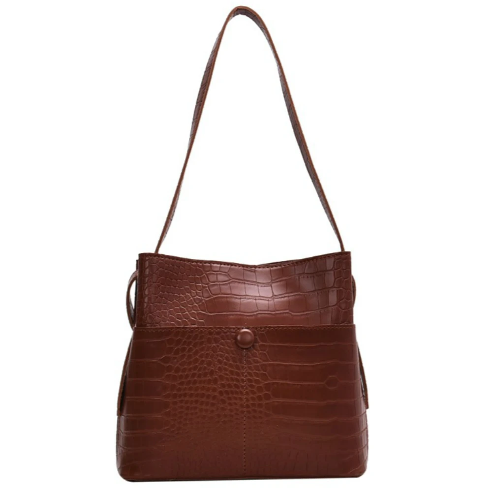 

Stone Pattern Bucket Bags for Women Quality Leather Female Shoulder Bag Solid Color Ladies' Messenger Crossbody Tote Bag Bolso