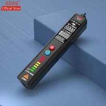 BSIDE X1 EBTN Voltage Tester 3-Line Large LCD Volt Detector Non contact Dual Range AC Voltage Sensor Pen Live Wire Check + Case