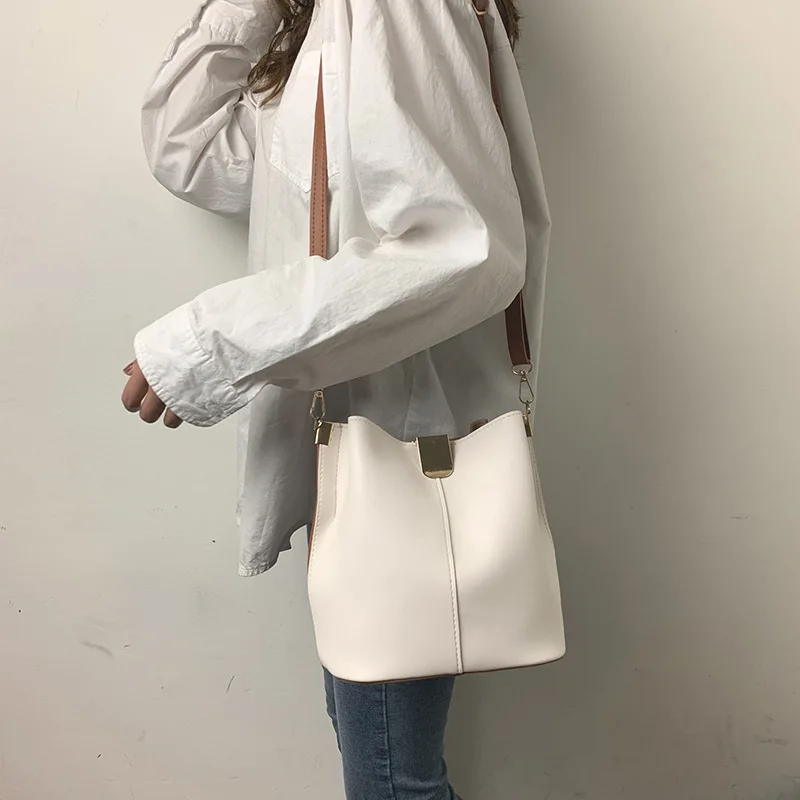 

Summer New Arrival Large Capacity Bag Women's 2019 New Style Fashion Korean-style Versatile Shoulder Fashion Bucket Bag Textured