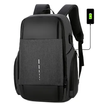 

Classical Black fashion men waterproof travel backpack outdoor Large Capacity Multifunctional USB Charging Travel Bag 0821-21