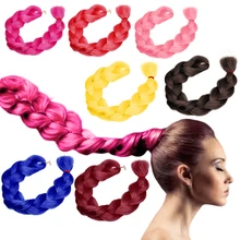 82 дюйма, огромные косички, на крючках, Однотонная одежда, вязанные крючком косы, накладные волосы на заколке для Для женщин 165 г синтетические косички, волосы легко твист волосы