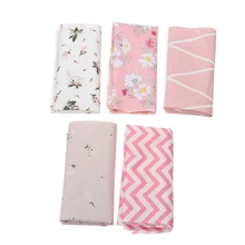 Розовые 5 шт 25*25 см Ассорти предварительно вырезанные Простые хлопковые стеганые ткани для шитья DIY Розовые DIY Лоскутные ткани ручной работы