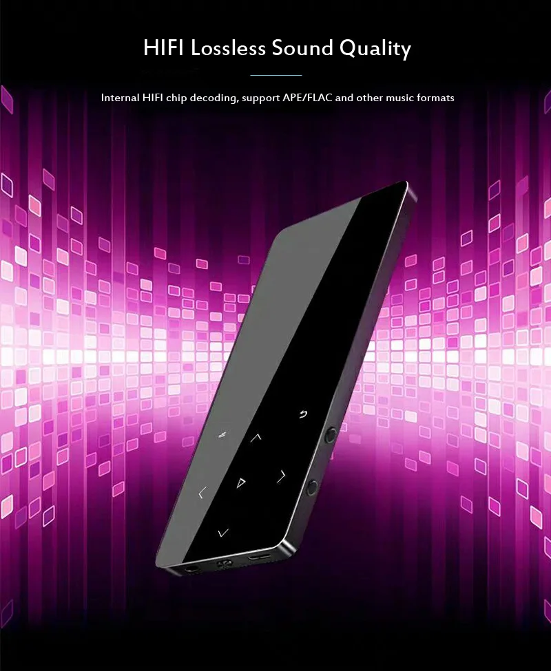1,8 дюймовый металлический Спортивный MP3 плеер без потерь портативный walkman 16 Гб Встроенный динамик fm-радио электронная книга HIFI сенсорный экран музыкальный плеер
