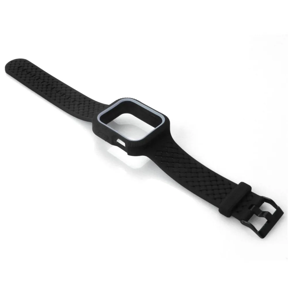 Модный Цветной чехол с мягкий силиконовый ремень для Apple Watch 5 Band Series 5 4 40 мм 44 мм тканый браслет с узором для iWatch Belt