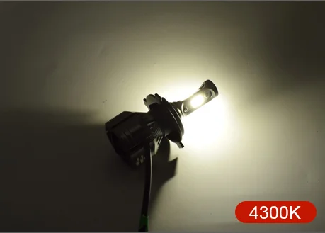 4300 К Белый Желтый Новые 3 боковых H4 H7 9005 9006 9012 H11 H8 HB4 H1 H3 HB3 светодиодный диджейский луч авто фары лампы 60 Вт 9000LM 3000K 4300K 6000K мотора Светодиодная лампа - Испускаемый цвет: 4300 К Белый Желтый