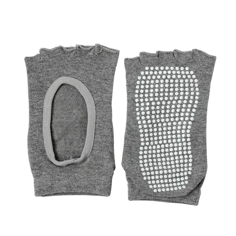 露趾瑜伽袜灰